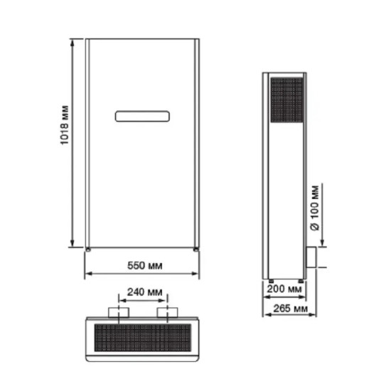 Припливно-витяжна установка Vents Micra 200 Е2 ЕРВ WiFi