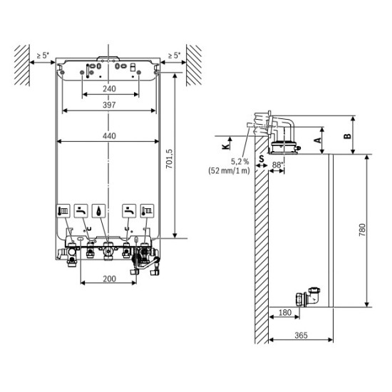 Котел газовий конденсаційний Bosch Condens 5700i W GC5700iW 30/30 C 23 (7736902843)