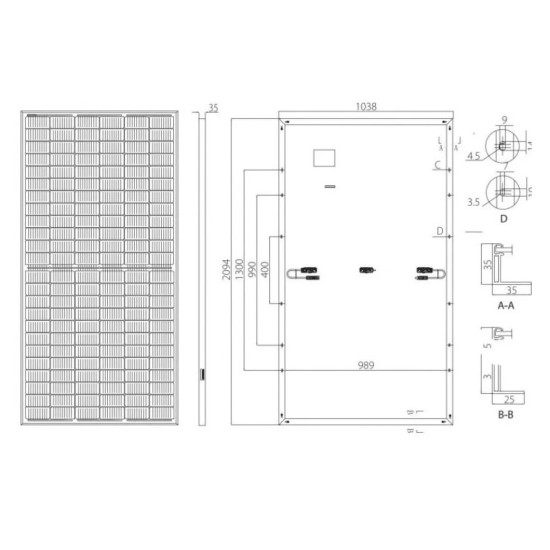 Сонячна батарея Longi Solar LR4-72HPH-450M Silver Frame