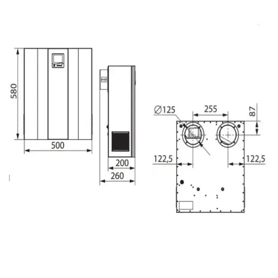 Припливно-витяжна установка Vents Micra 150 Е