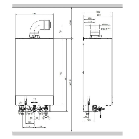 Котел газовий конденсаційний Viessmann Vitodens classic BPKB-25 25 кВт 3205004