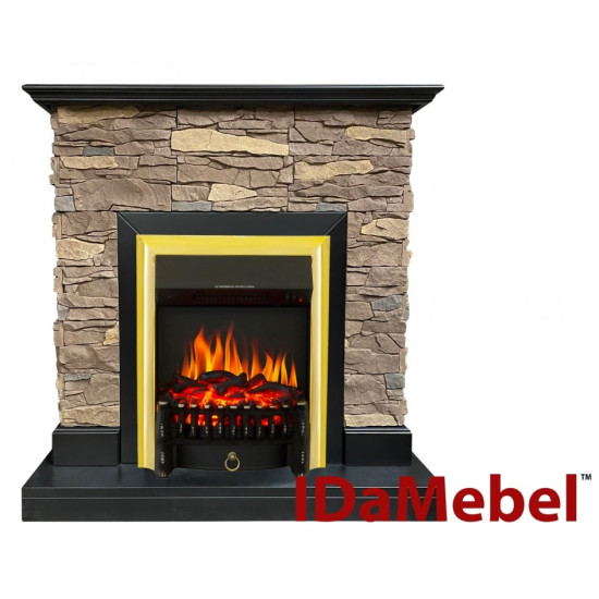 Камінокомплект IDaMebel Gemma Brown Fobos Brass