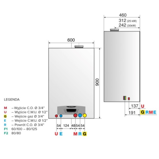 Котел газовий конденсаційний Ariston CLAS B ONE WIFI 24 (3302127)
