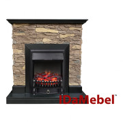 Камінокомплект IDaMebel Gemma Brown Fobos Black
